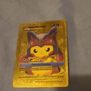 Pikachu Mega Lucario Cosplay Card